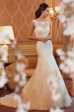Load image into Gallery viewer, Lace Fish Tail Wedding Dress
