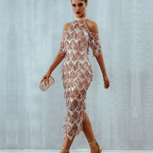 Load image into Gallery viewer, Sequinned Fringed Dress
