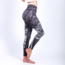 Load image into Gallery viewer, Space-Grey Floral Leggings
