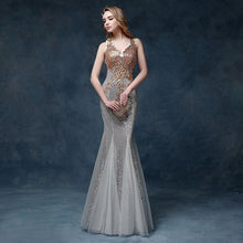 Load image into Gallery viewer, Glamour Shine V-Neck Gown
